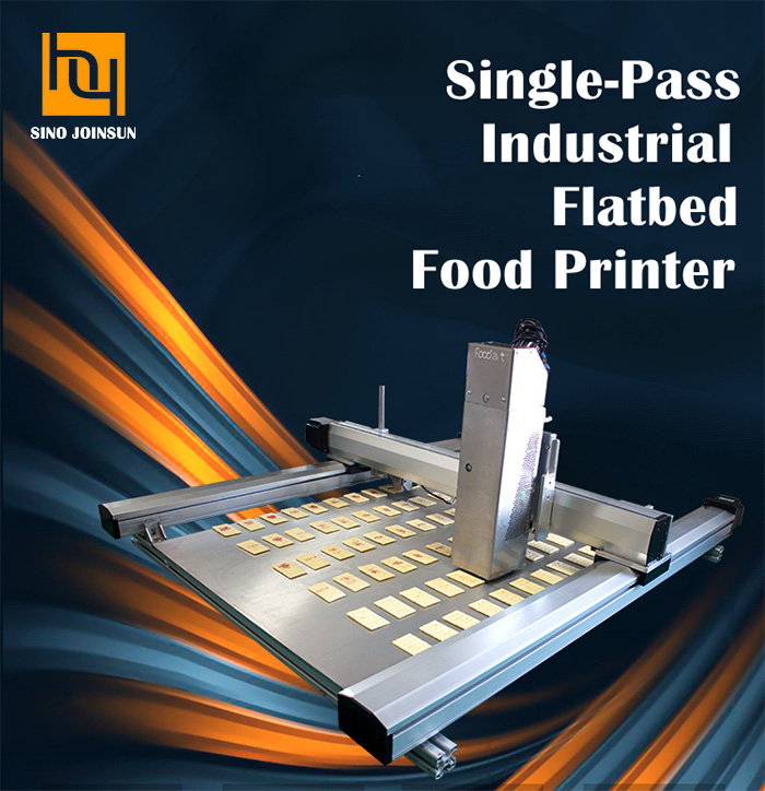 Imprimante alimentaire industrielle à plat en un seul passage (grand format)